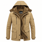 Men's Winter Jacket with Removable Hood, Warm
