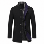 Men's Wool-Blend Pea Coat, Classic Short Cut