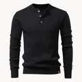 Henley Shirt Men Long Sleeve Ribbed
