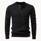Henley Shirt Men Long Sleeve Ribbed