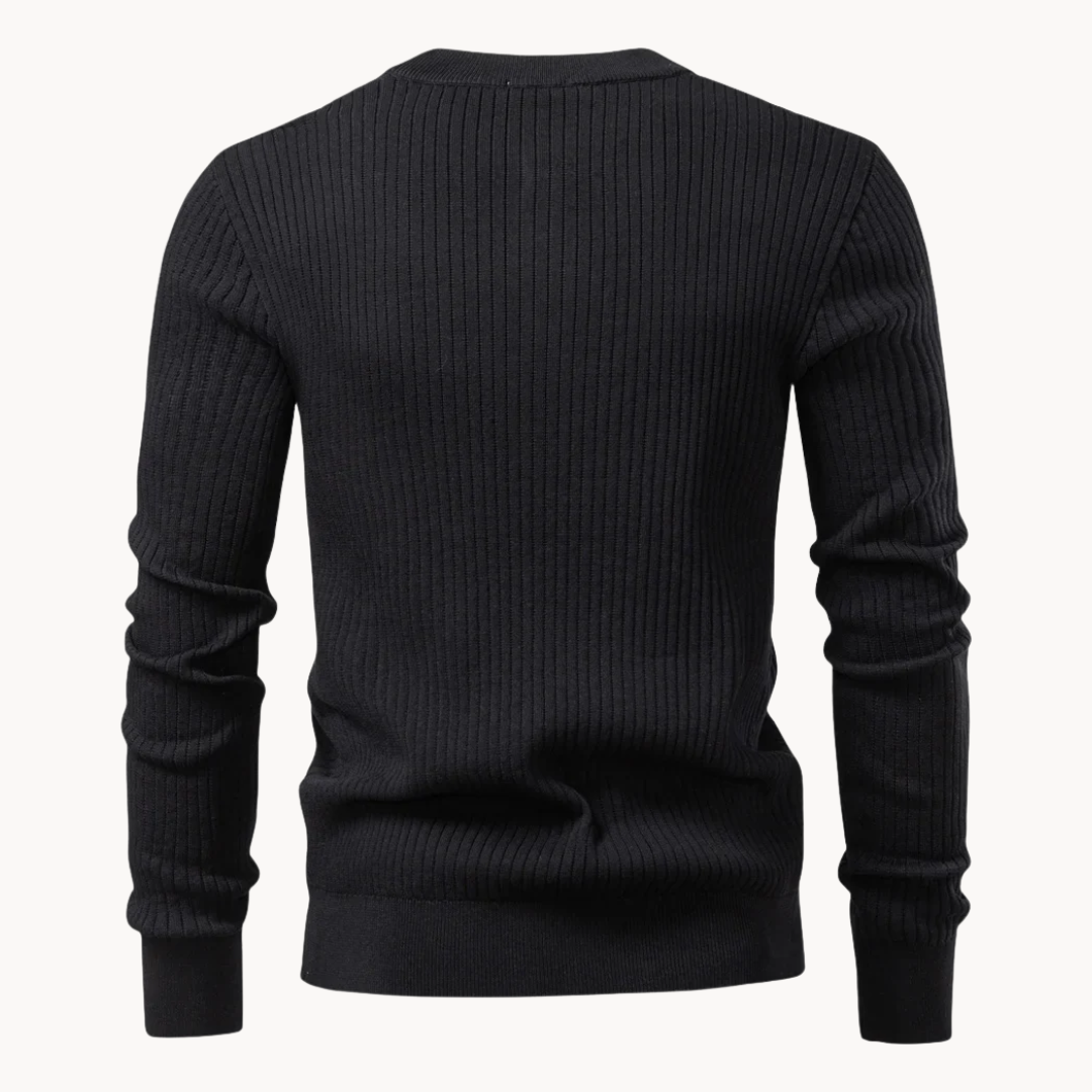 Henley Shirt Men Long Sleeve Ribbed