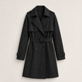 Women's Mid-Length Trench Coat with Belt, Classic