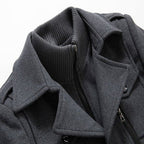 Men's Double-Collar Trench Coat, Long and Elegant