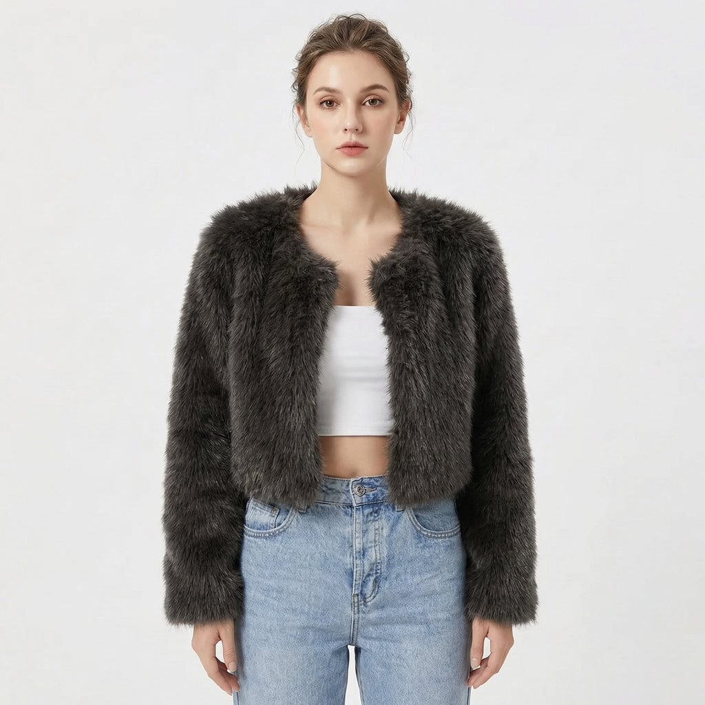 Women's Faux Fur Jacket, Warm and Elegant for Winter