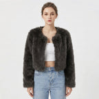 Women's Faux Fur Jacket, Warm and Elegant for Winter