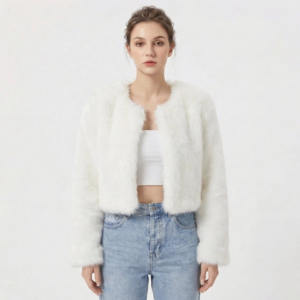 Women's Faux Fur Jacket, Warm and Elegant for Winter