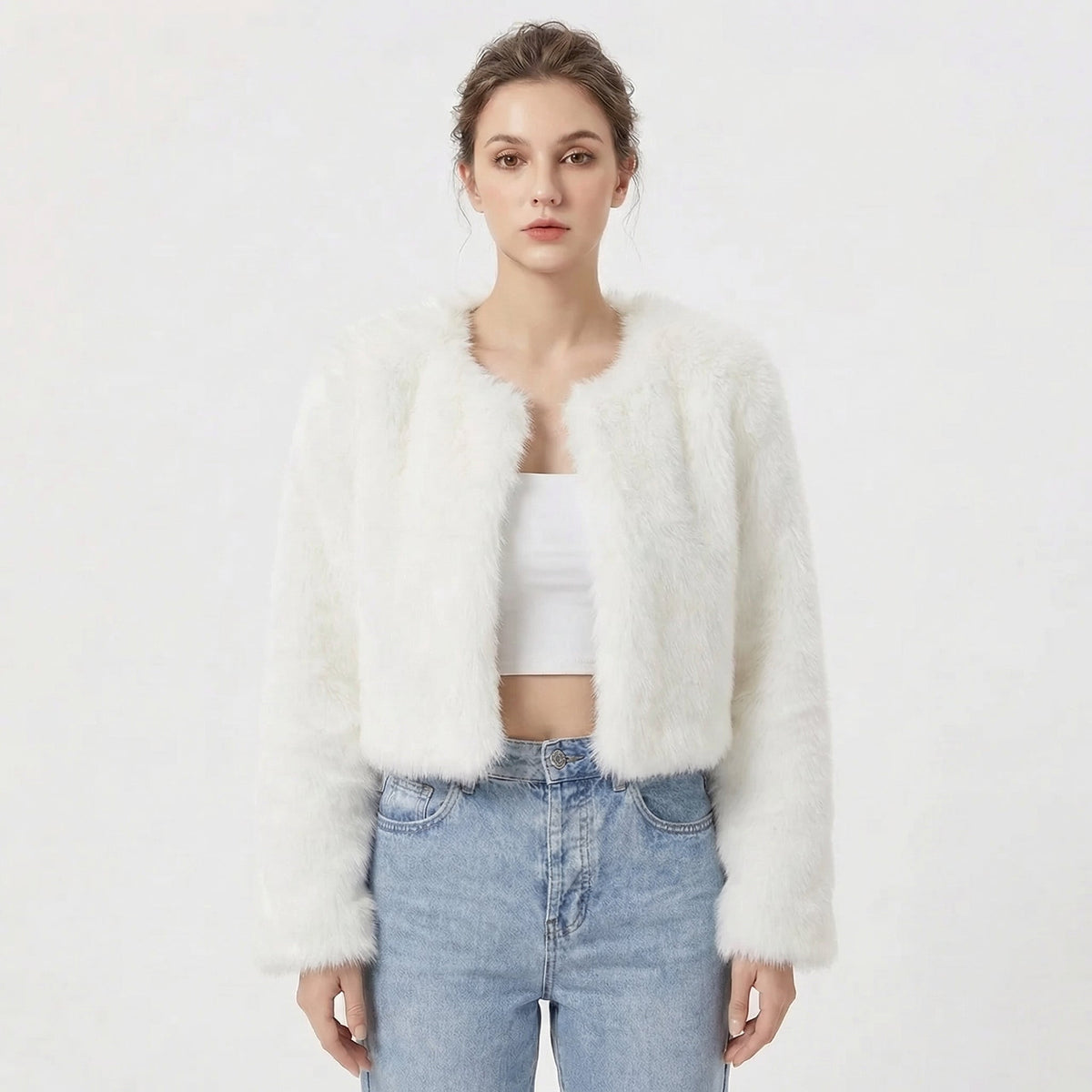 Women's Faux Fur Jacket, Warm and Elegant for Winter
