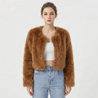 Women's Faux Fur Jacket, Warm and Elegant for Winter