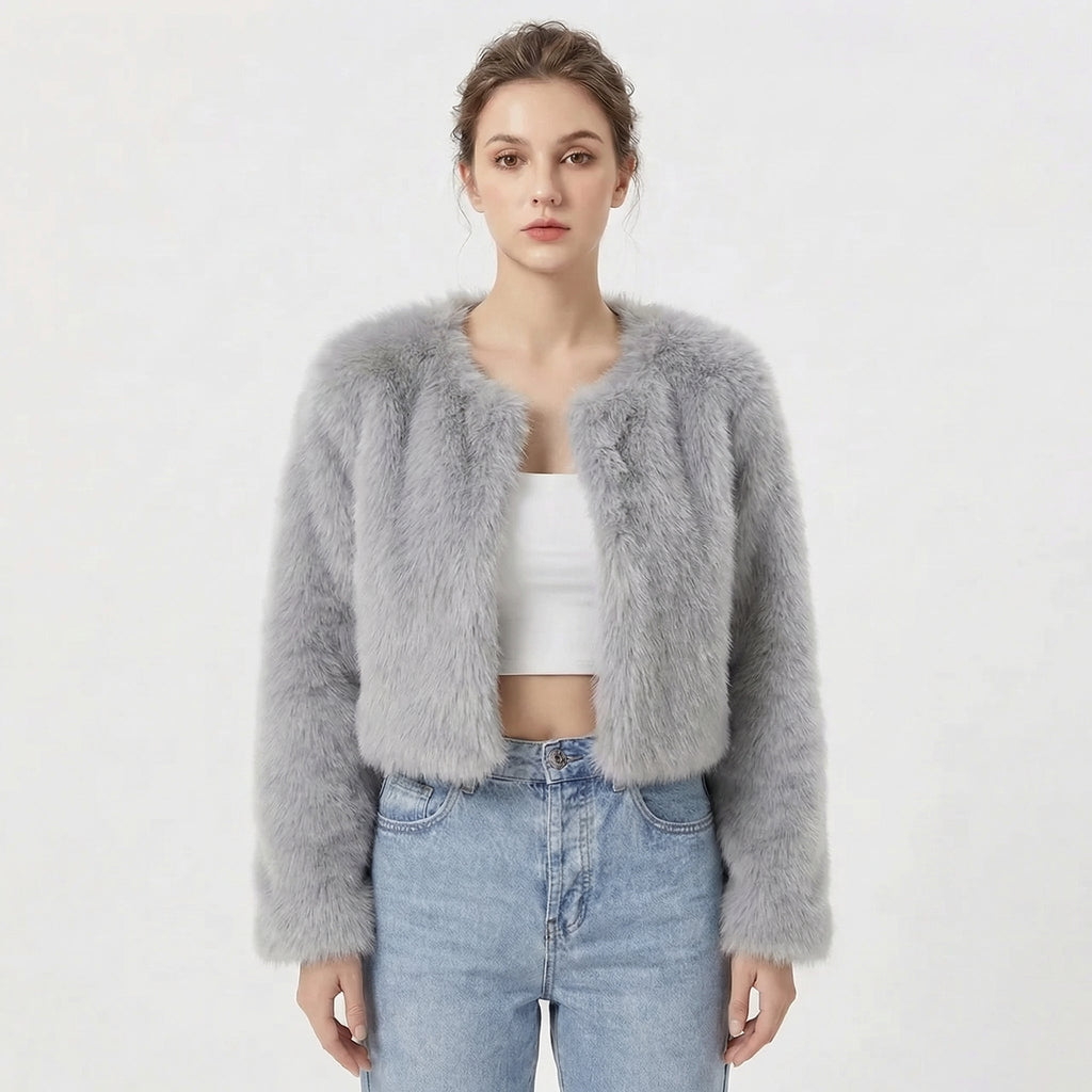Women's Faux Fur Jacket, Warm and Elegant for Winter