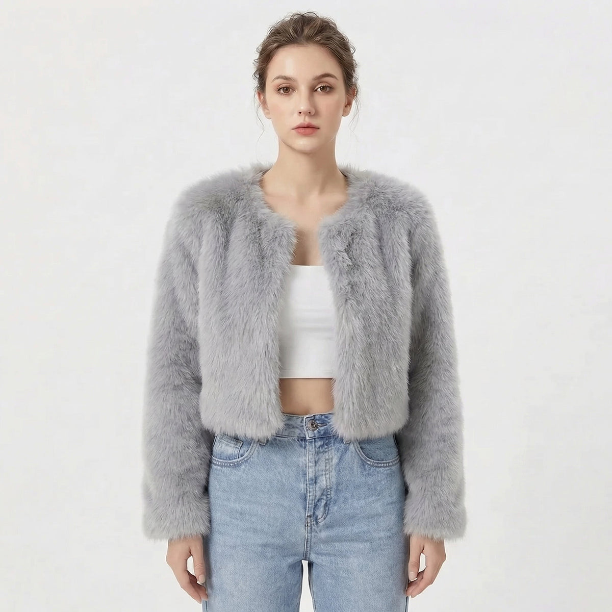 Women's Faux Fur Jacket, Warm and Elegant for Winter