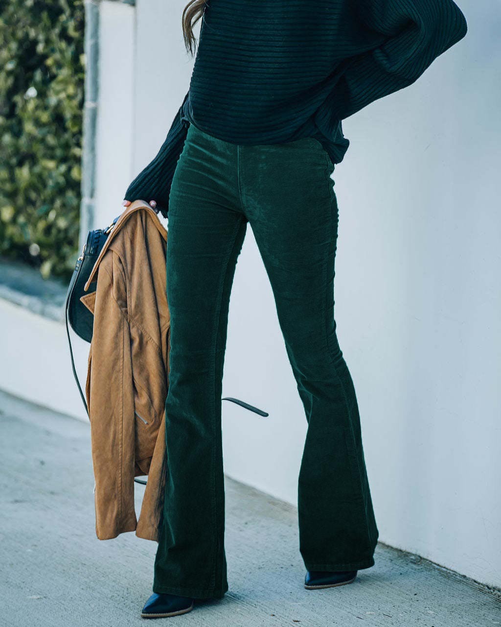 CLAIRE Retro Corduroy Flare Pants