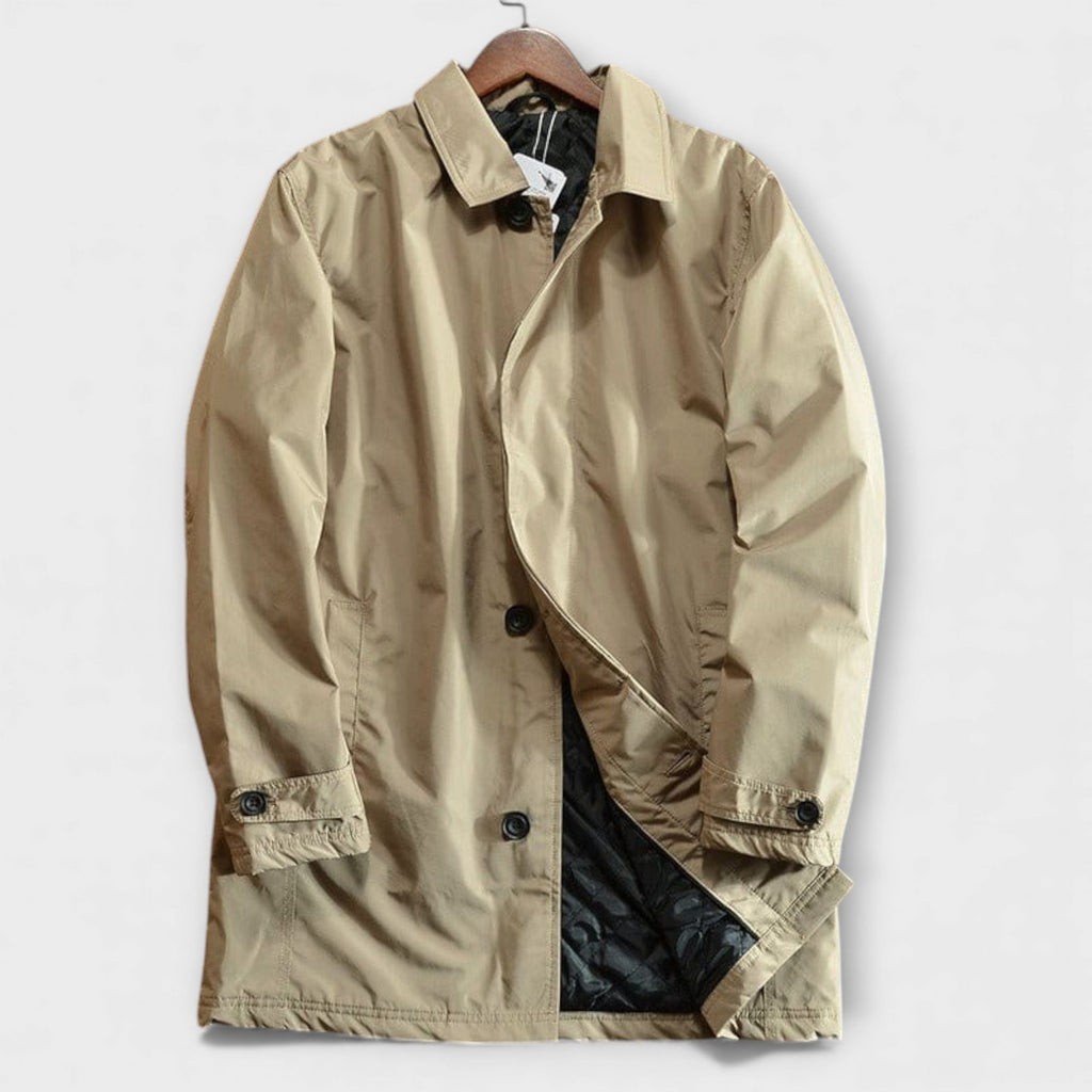 Men's Beige Coat, Weatherproof and Classic