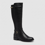Wide Calf Knee High Boots Women Block Heel