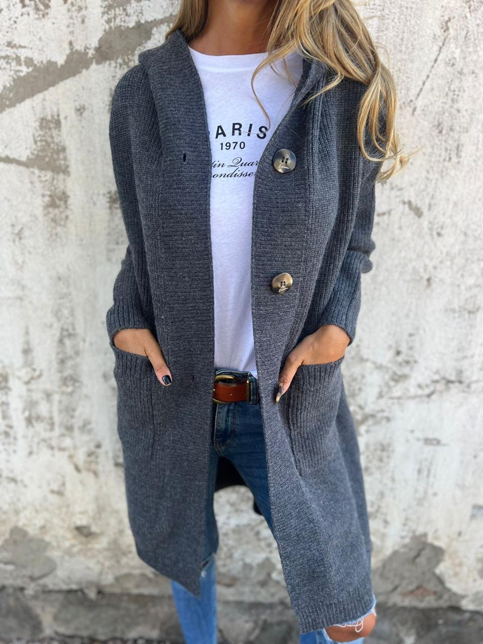 Women's Long Cardigan, Warm and Soft