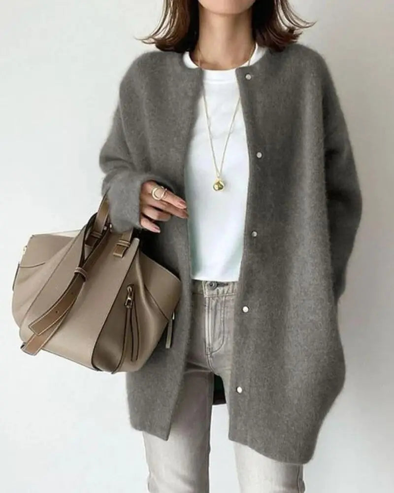 Women's Mocha Cardigan, Casual for Winter