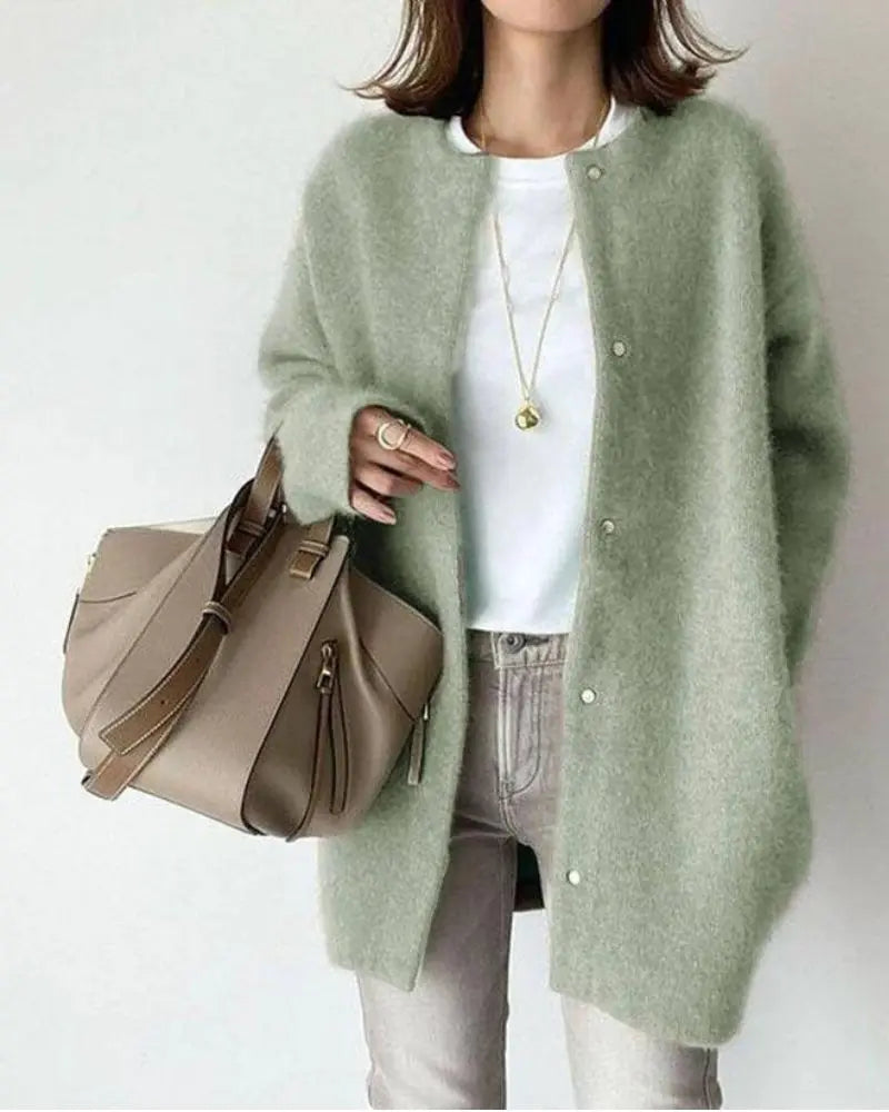 Women's Mocha Cardigan, Casual for Winter