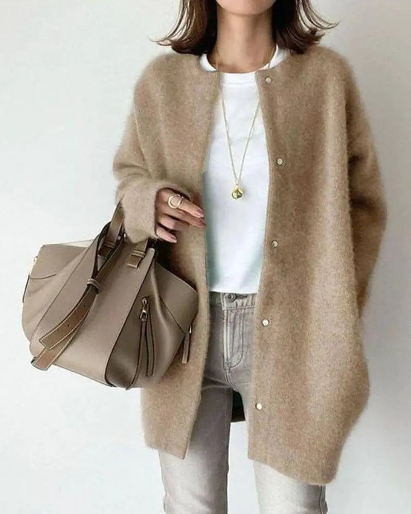 Women's Mocha Cardigan, Casual for Winter