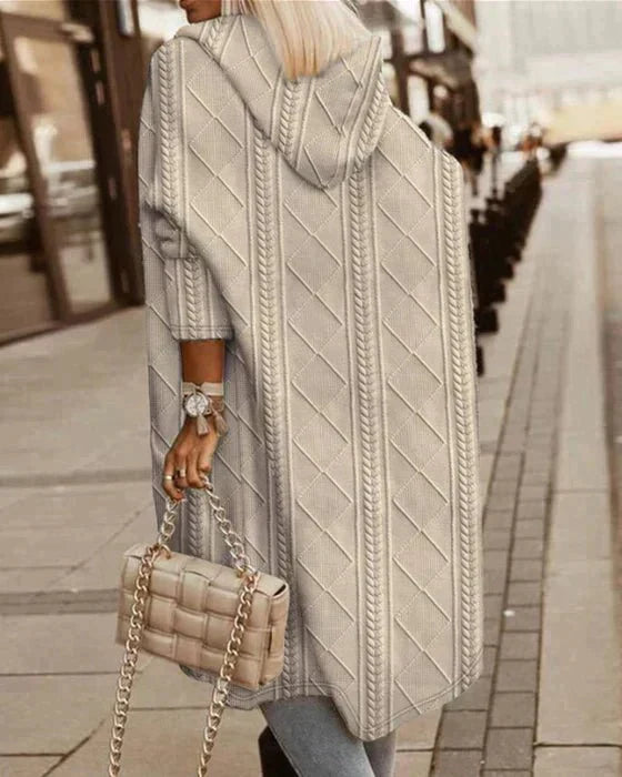 Cardigan Women, Long Hooded and Warm
