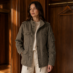Women's Field Jacket with Stand Collar, Timeless and Versatile