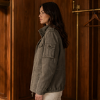 Women's Field Jacket with Stand Collar, Timeless and Versatile