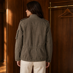 Women's Field Jacket with Stand Collar, Timeless and Versatile