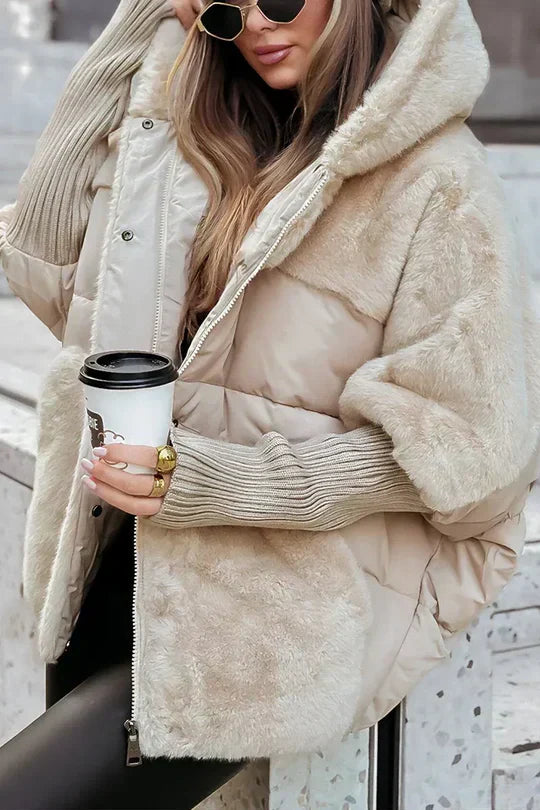 Kris Oversized Winter Jacket | Women's Hooded Jacket with Multicolor Design