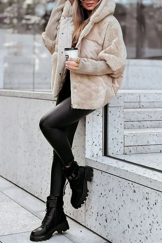 Kris Oversized Winter Jacket | Women's Hooded Jacket with Multicolor Design