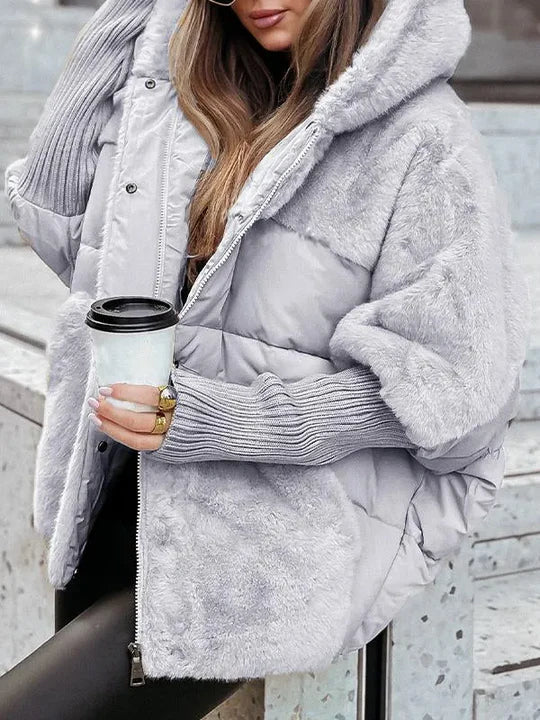 Kris Oversized Winter Jacket | Women's Hooded Jacket with Multicolor Design