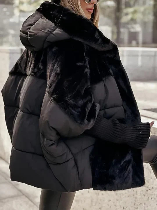 Kris Oversized Winter Jacket | Women's Hooded Jacket with Multicolor Design