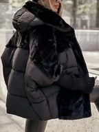 Kris Oversized Winter Jacket | Women's Hooded Jacket with Multicolor Design