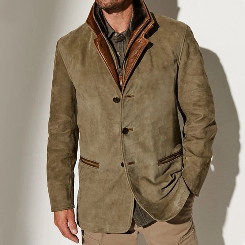 Casual Jacket Men, Vintage Style for Fall and Winter