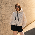 Women's Short Oversized Jacket with Hood