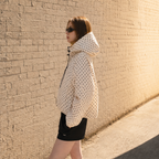 Women's Short Oversized Jacket with Hood