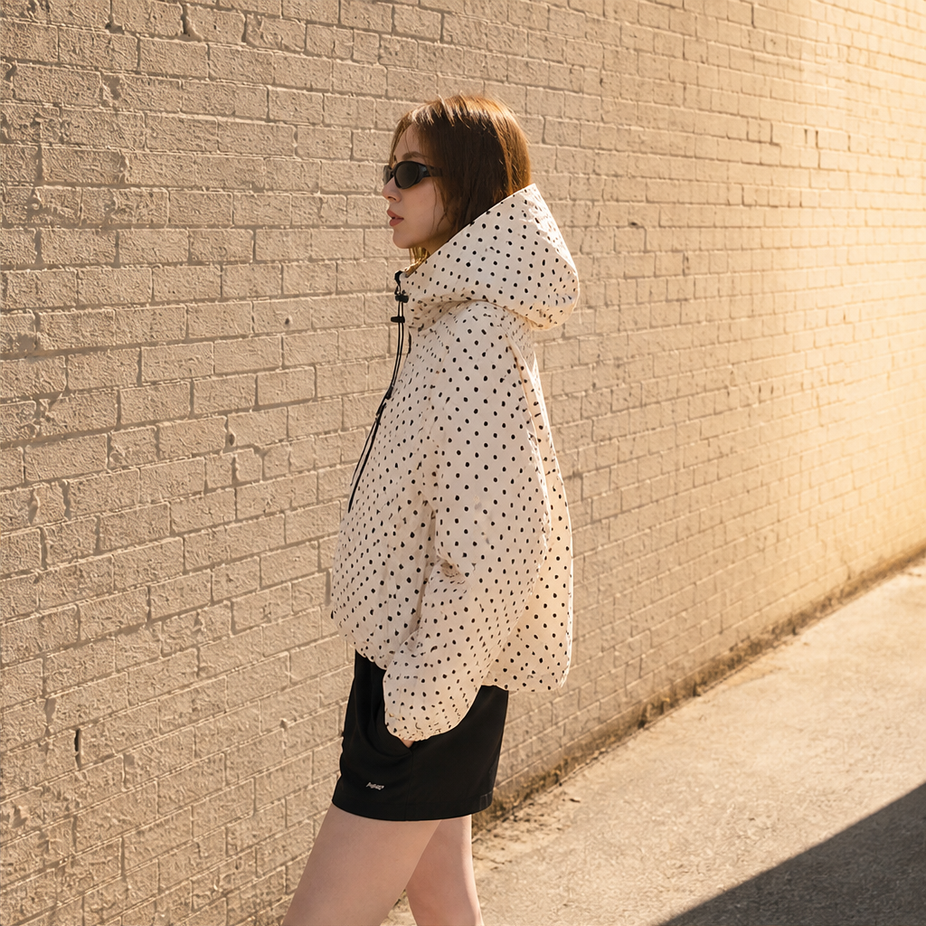 Women's Short Oversized Jacket with Hood