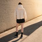 Women's Short Oversized Jacket with Hood