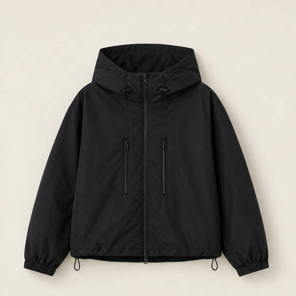 Women's Short Oversized Jacket with Hood