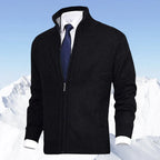 Men's Cardigan Zip Up Collared Pockets