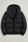 Men's Puffer Jacket Hooded Front Zip