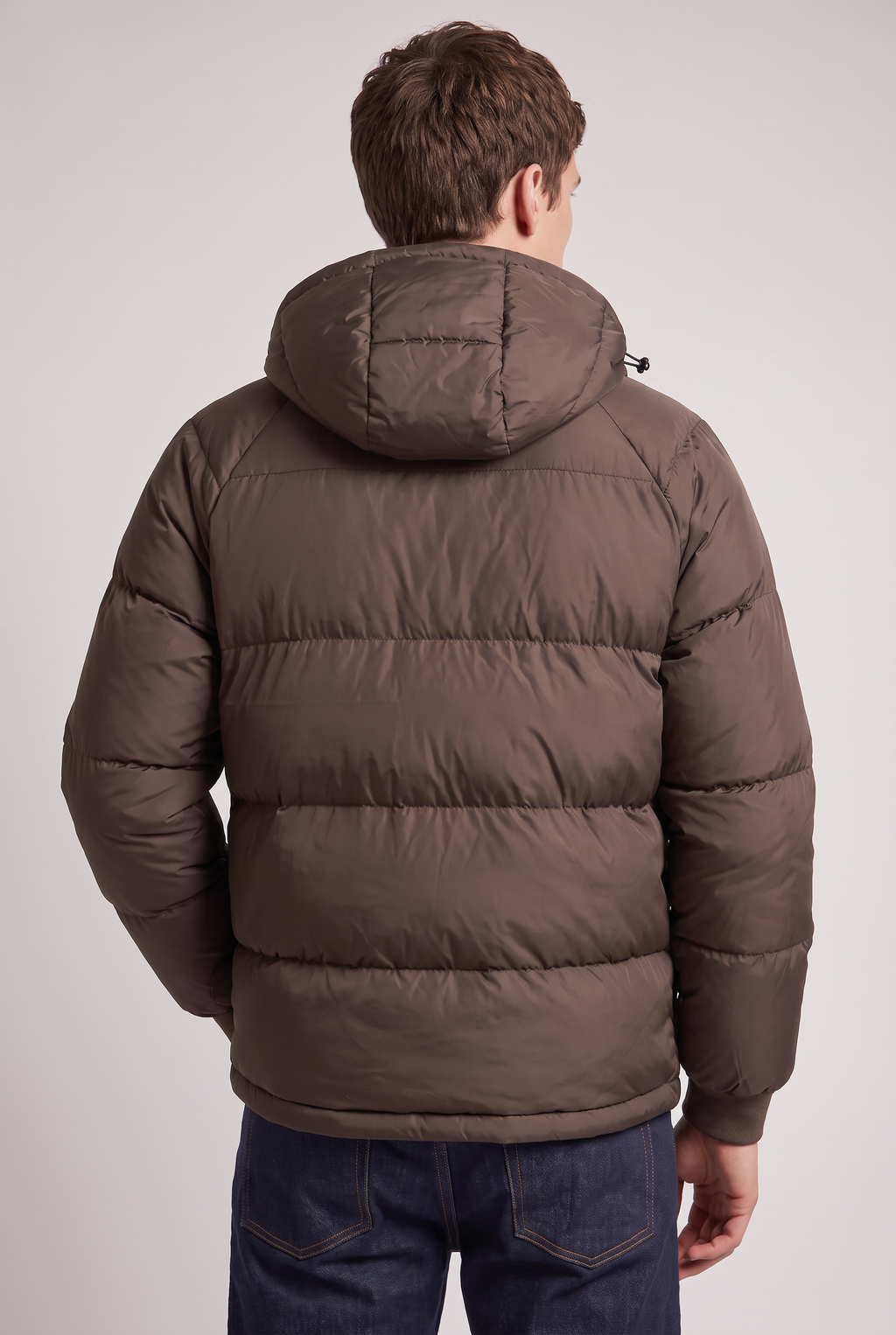 Men's Puffer Jacket Hooded Front Zip