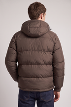 Men's Puffer Jacket Hooded Front Zip