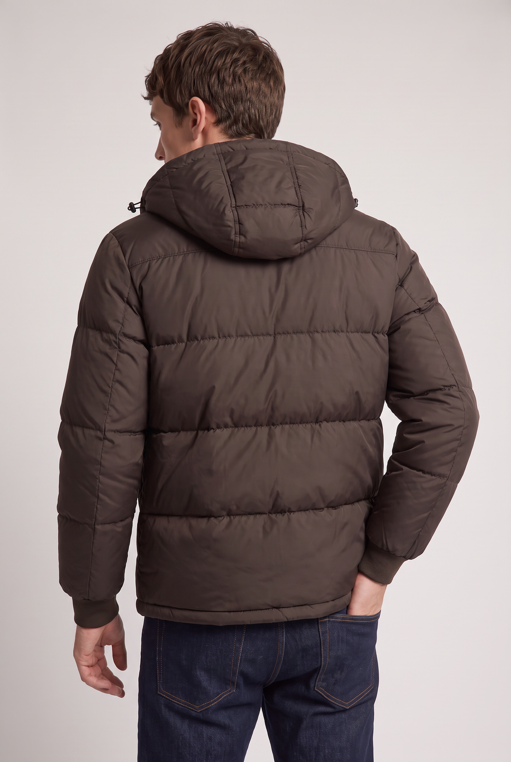 Men's Puffer Jacket Hooded Front Zip