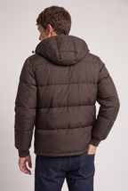 Men's Puffer Jacket Hooded Front Zip
