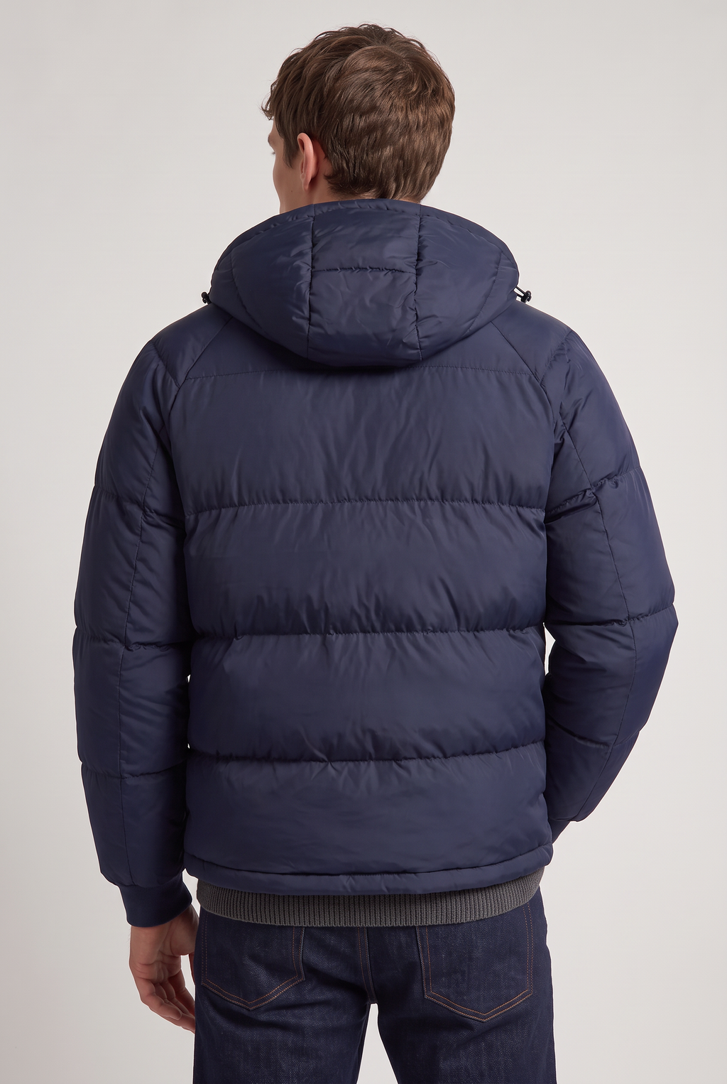 Men's Puffer Jacket Hooded Front Zip