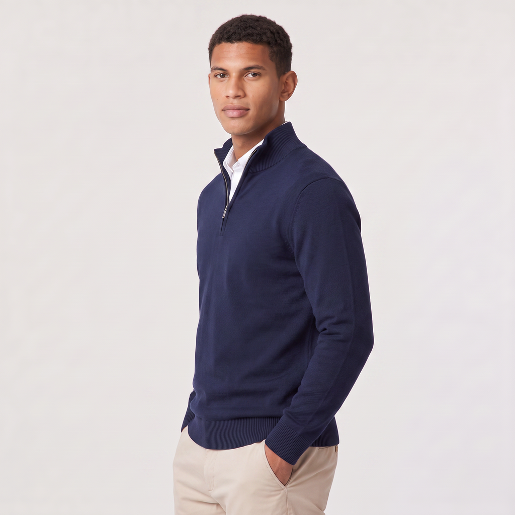 Men's Sweater Quarter Zip Knit