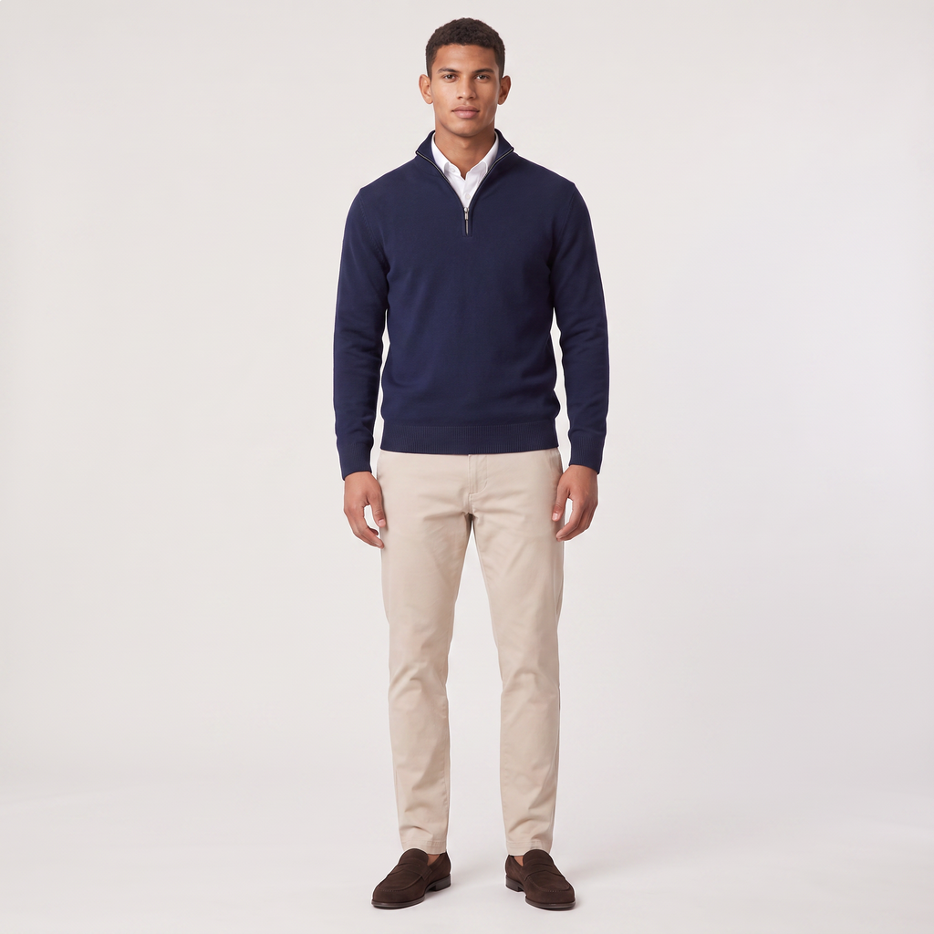 Men's Sweater Quarter Zip Knit
