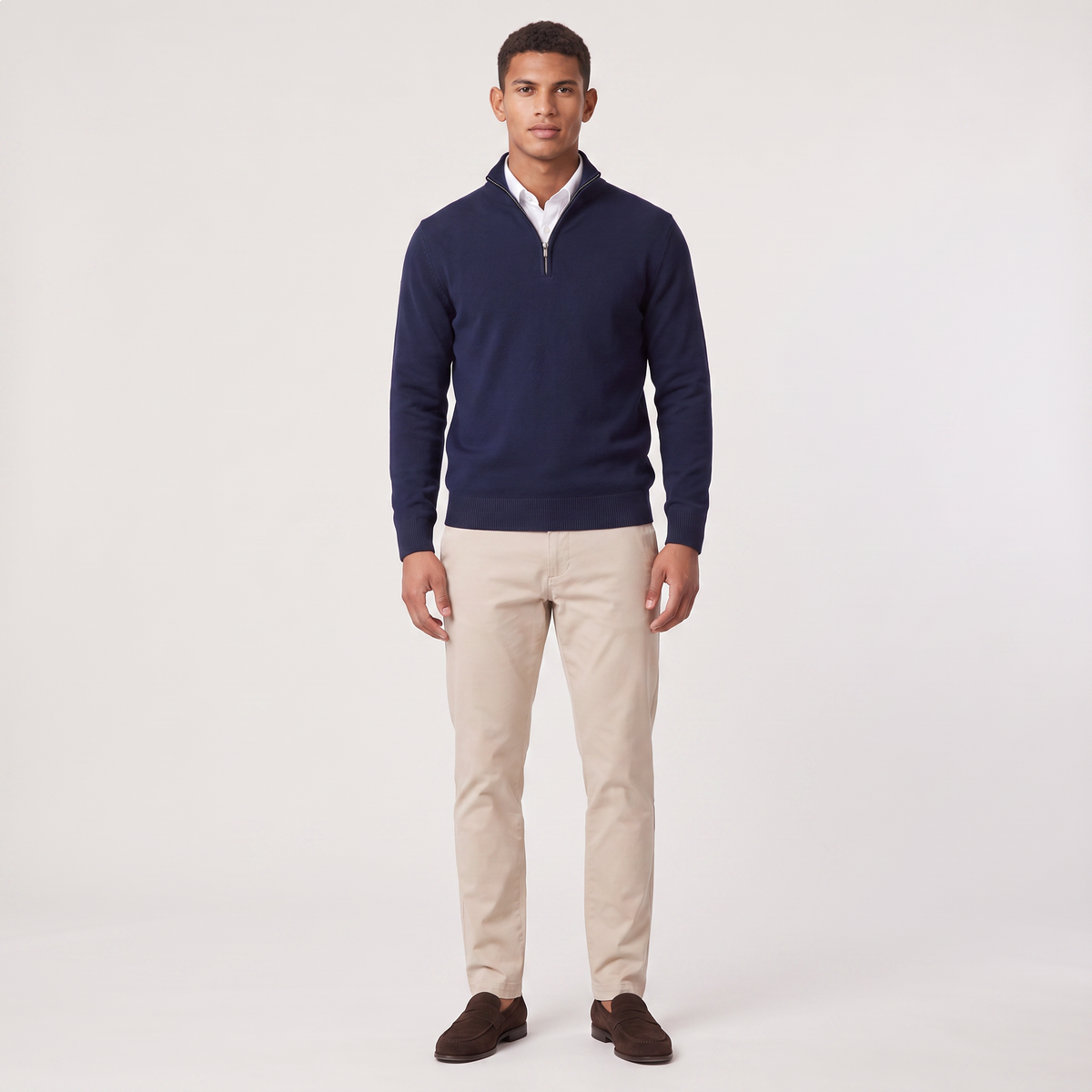 Men's Sweater Quarter Zip Knit