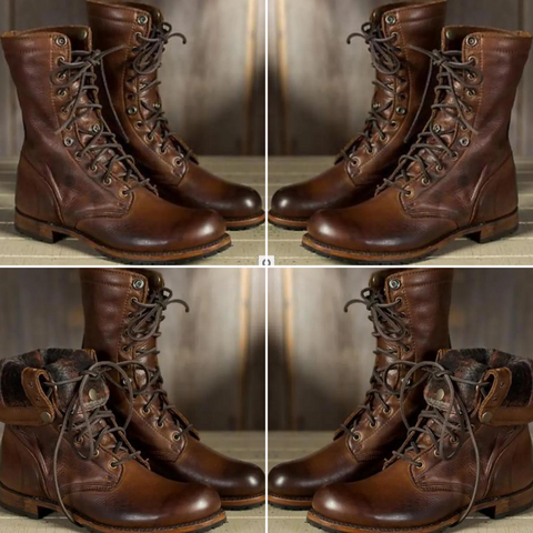 Women's Tall Brown Leather Boots, Elegant and Warm