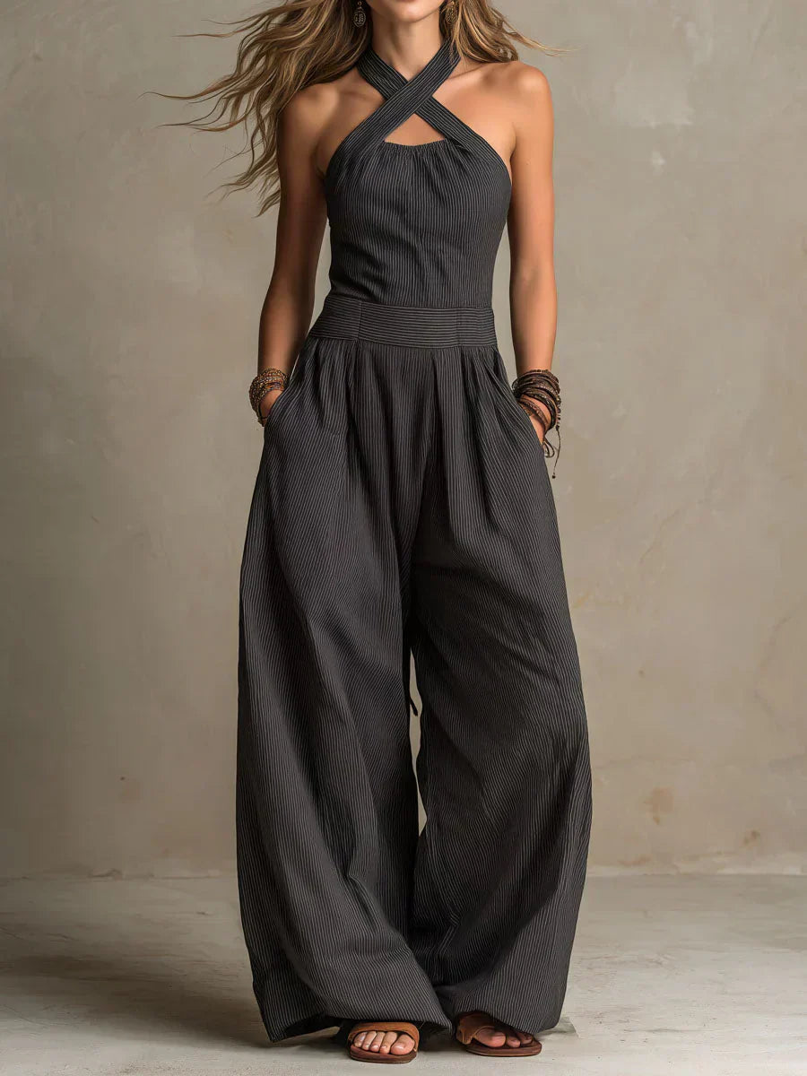 ADRIANA Elegant Halter-Neck Jumpsuit