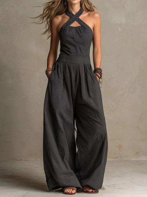 ADRIANA Elegant Halter-Neck Jumpsuit