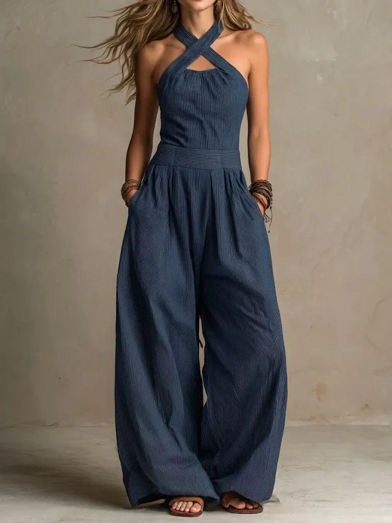 ADRIANA Elegant Halter-Neck Jumpsuit